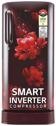 LG 185 L 5 స్టార్ ఇన్వర్టర్ డైరెక్ట్-కూల్ సింగిల్ డోర్ రిఫ్రిజిరేటర్ (GL-D201ASCU, స్కార్లెట్ చార్మ్, డ్రాయర్ తో బేస్ స్టాండ్) యొక్క చిత్రం