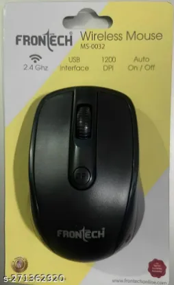 Frontech MS-0003 వైర్‌లెస్ మౌస్ – ల్యాప్‌టాప్ / కంప్యూటర్ కోసం యొక్క చిత్రం