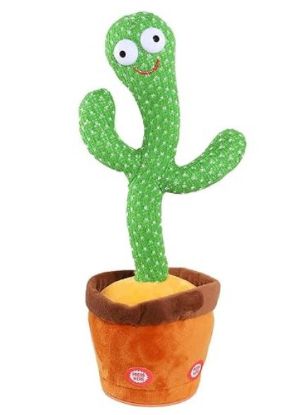 వాయు -ఇ- స్టోర్ డ్యాన్స్ కాక్టస్ టాయ్, పిల్లలు & పిల్లల కోసం రిగ్గిల్ & పాడటం, ప్లష్ ఎలక్ట్రానిక్ బొమ్మలు, వాయిస్ రికార్డింగ్ రిపీట్స్ యొక్క చిత్రం