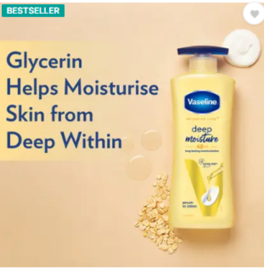 వాసెలిన్ ఇంటెన్సివ్ కేర్ డీప్ నూరిషింగ్ బాడీ లోషన్ మాయిశ్చర్ ఫర్ డ్రై స్కిన్స్ (400 మి.లీ) యొక్క చిత్రం