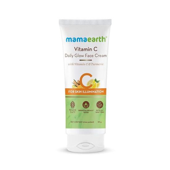 మామఎర్త్ విటమిన్ సి డైలీ గ్లో సన్‌స్క్రీన్ విత్ విటమిన్ సి & పసుపు 50 గ్రా యొక్క చిత్రం