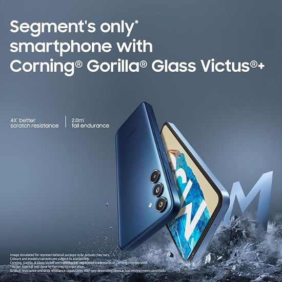 Samsung Galaxy M35 5G (డేబ్రేక్ బ్లూ,6GB RAM,128GB నిల్వ)| కార్నింగ్ గొరిల్లా గ్లాస్ విక్టస్+| AnTuTu స్కోర్ 595K+ | ఆవిరి శీతలీకరణ గది | 6000mAh బ్యాటరీ | 120Hz సూపర్ AMOLED డిస్ప్లే| ఛార్జర్ లేకుండా యొక్క చిత్రం