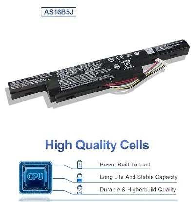 Acer Aspire AS16B5J AS16B8J E5 575 కి అనుకూలమైన ల్యాప్‌టాప్ బ్యాటరీ Aspire E5 575G Aspire E15 E5 575G Aspire F15 F5 573G Aspire F5 573G ల్యాప్‌టాప్ బ్యాటరీ యొక్క చిత్రం