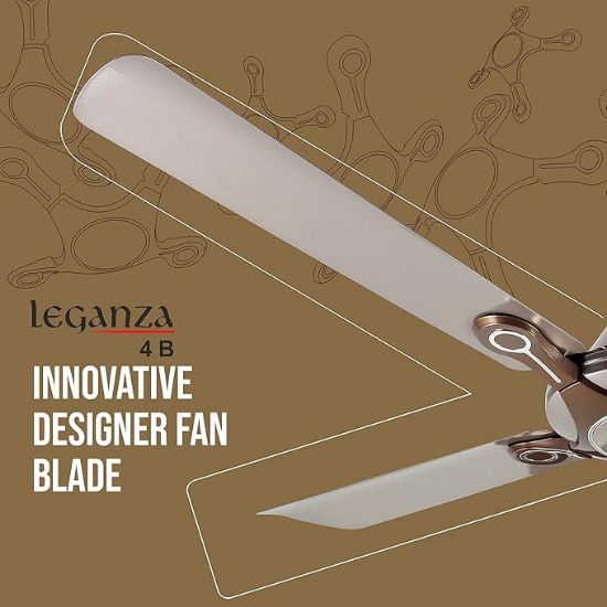 హావెల్స్ 1200mm Leganza ES 4B సీలింగ్ ఫ్యాన్ | 4 బ్లేడ్‌లో బెస్ట్ ఫ్యాన్, ప్రీమియం ఫినిష్ డెకరేటివ్ ఫ్యాన్, హై ఎయిర్ డెలివరీ | శక్తి ఆదా, 100% స్వచ్ఛమైన రాగి మోటార్, 2 సంవత్సరాల వారంటీ | (1 ప్యాక్, మిస్ట్ హనీ) యొక్క చిత్రం