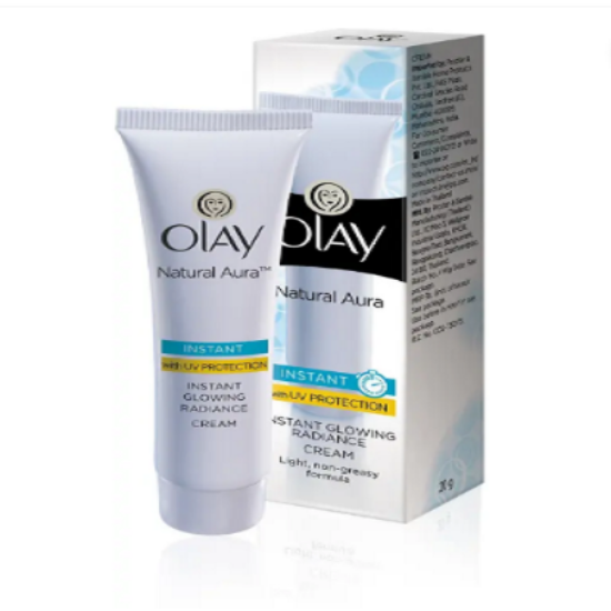 విటమిన్ B3, ప్రో B5, E మరియు UV ప్రొటెక్షన్ కలిగిన OLAY నేచురల్ ఆరా రేడియన్స్ క్రీమ్ (20 గ్రా) యొక్క చిత్రం