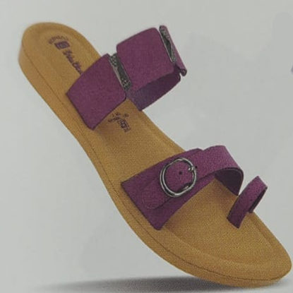 కుషన్ సోల్, కాలి ఉంగరం మరియు బహుళ పట్టీలతో కూడిన వాల్కరూ మహిళల ఫ్లాట్ శాండల్ - WL7672 యొక్క చిత్రం