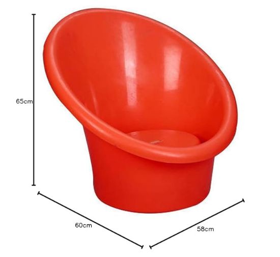 నీల్కమల్ కంటెంపరరీ & మోడరన్ చైర్ (ప్లాస్టిక్, ఎరుపు) యొక్క చిత్రం