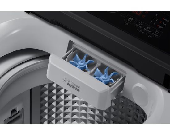 డిజిటల్ ఇన్వర్టర్ టెక్నాలజీతో కూడిన Samsung 7 కిలోల 5 స్టార్ ఫుల్లీ ఆటోమేటిక్ టాప్ లోడ్ వాషింగ్ మెషిన్, మోటార్ పై 20 సంవత్సరాల వారంటీ, జెంటిల్ వాష్ & ఎనర్జీ ఎఫిషియెంట్ పెర్ఫార్మెన్స్ యొక్క చిత్రం