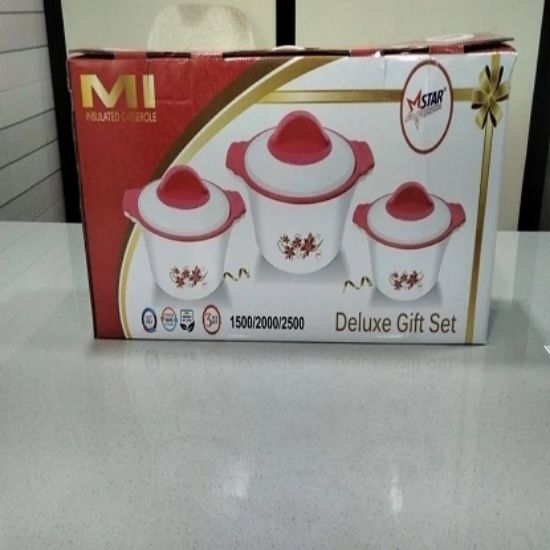 ప్లాస్టిక్ MI DLX 3PCS ఇన్సులేటెడ్ కాస్రోల్, కెపాసిటీ: 1500 mL యొక్క చిత్రం