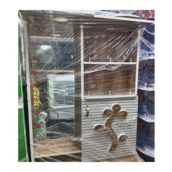 మోడరన్ 2.5 అడుగుల స్టోరేజ్ క్యాబినెట్, 2 డోర్లు, డిజైనర్ ఫ్లోరల్ & అబ్‌స్ట్రాక్ట్ నమూనాలతో, పూర్తి-పొడవు అద్దం & ఓపెన్ షెల్ఫ్‌లు, బెడ్‌రూమ్ మరియు ఇంటి ఆర్గనైజేషన్ కోసం ఎలిగెంట్ అల్మారా యొక్క చిత్రం