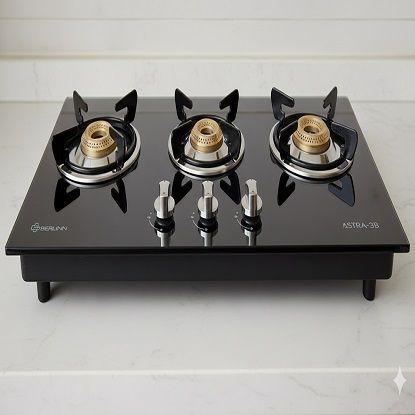 ASTRA-3B 3 బర్నర్ గ్లాస్ టాప్ గ్యాస్ స్టవ్ యొక్క చిత్రం
