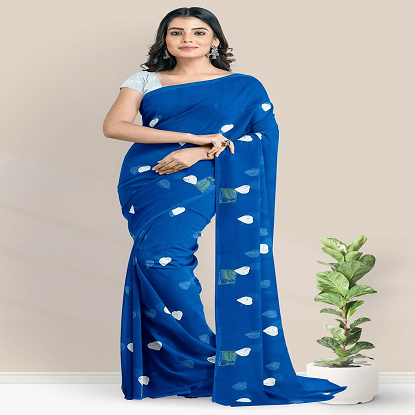 జార్జెట్ ఫ్యాన్సీ చీర యొక్క చిత్రం